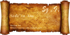 Szüle Ida névjegykártya